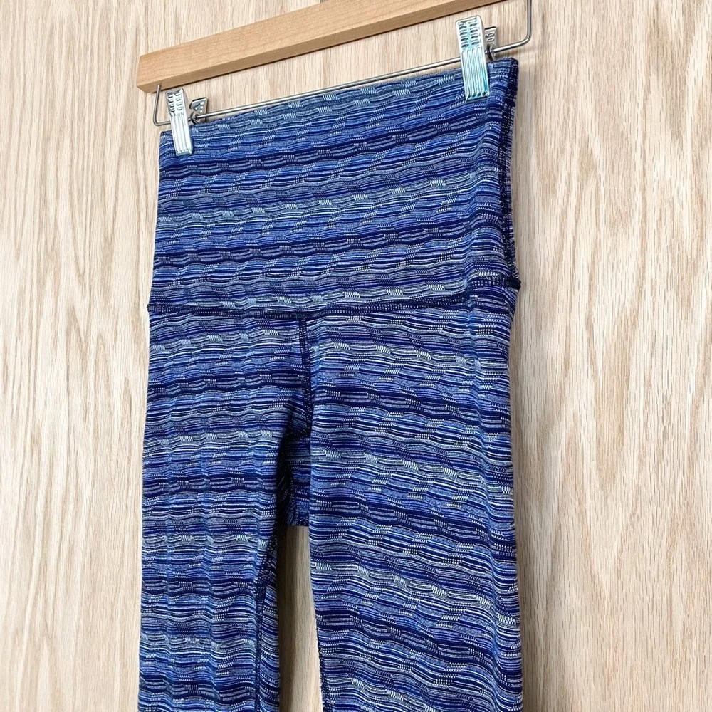 Lululemon Wunder Under Crop Tight Space Dye Blue *Hi-Rise